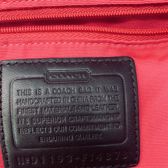 Coach Signature Print Canvas Shoulder Bag - Picture 12 of 16